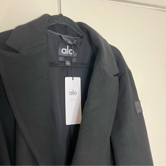Alo Yoga Wool Gameday Overcoat black size large NEW! New with tags! - Picture 5 of 10